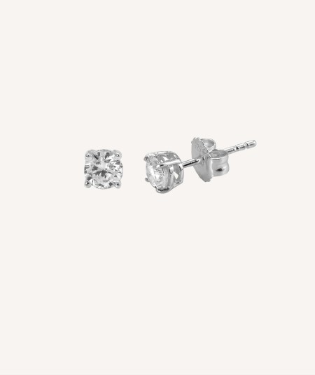 Pendientes Circonita garra 4,5mm