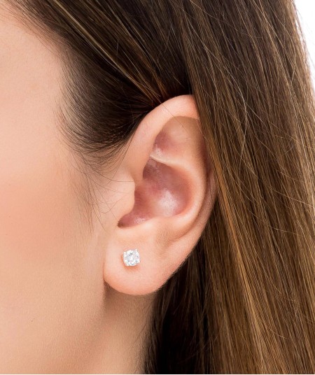 Silver Earrings Zircon CS