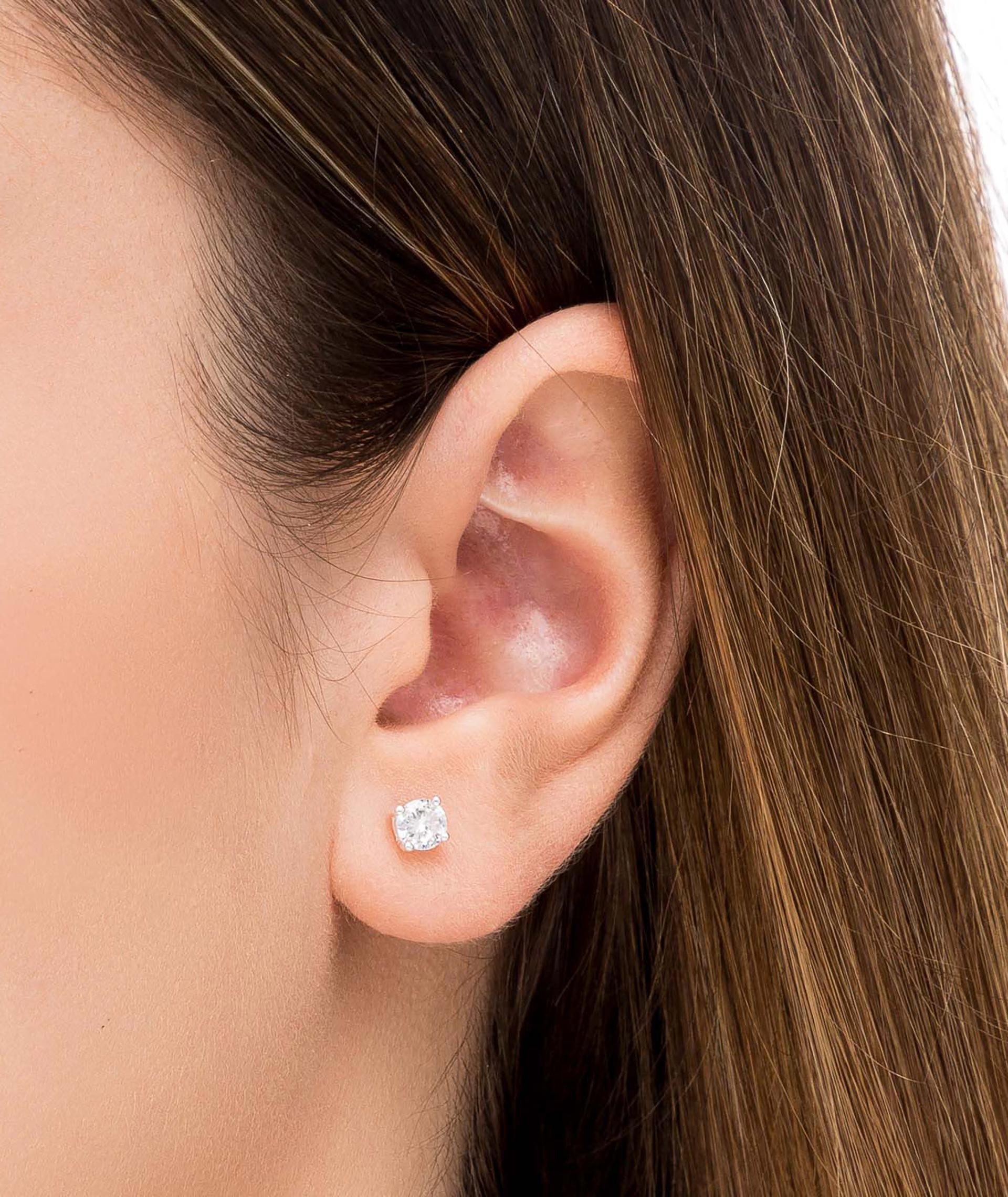 Silver Earrings Zircon CS