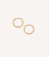Gold earrings spiral Hoop S