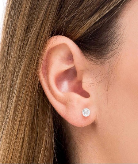 Silver Zircon Earrings S