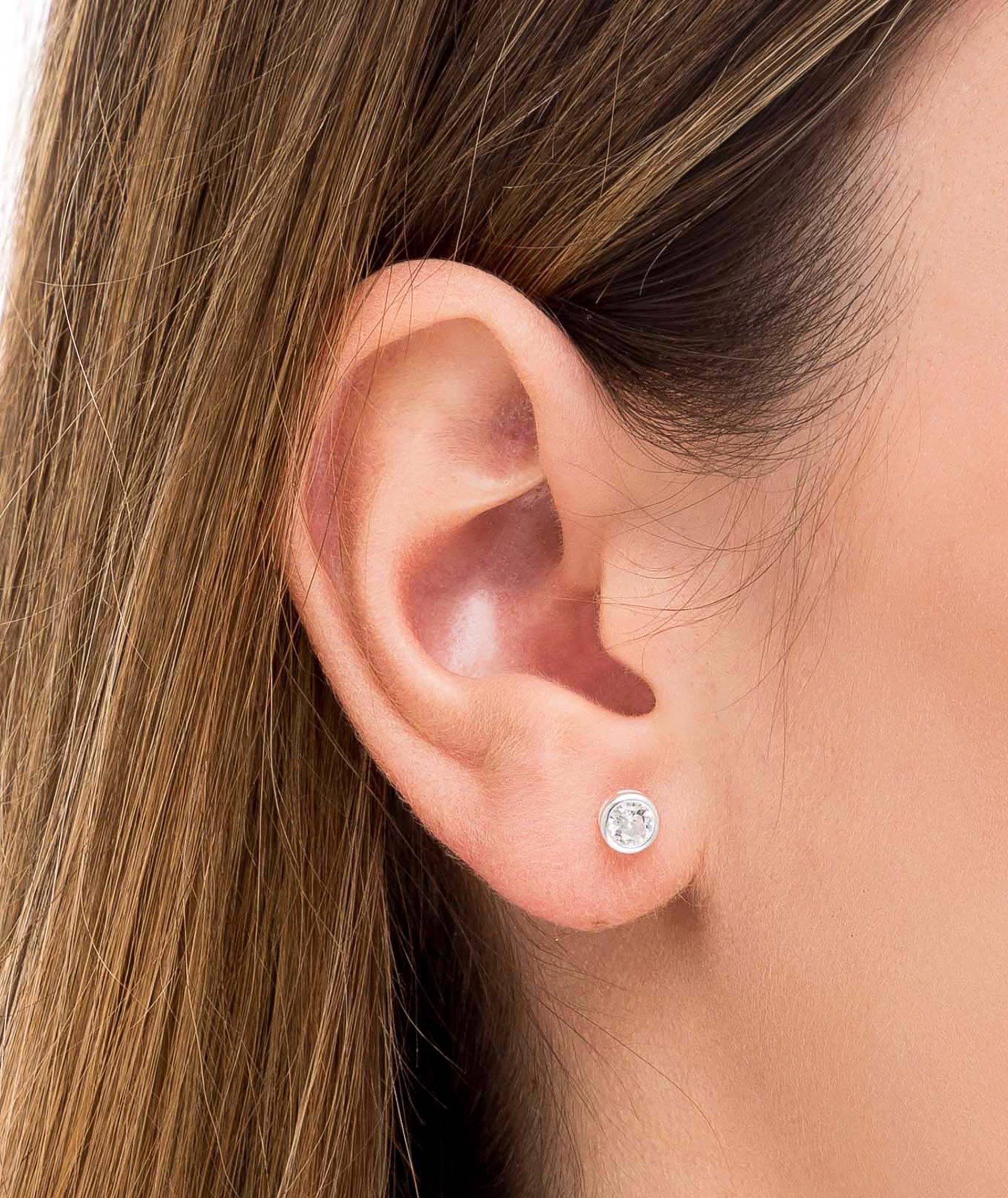 Silver Zircon Earrings S