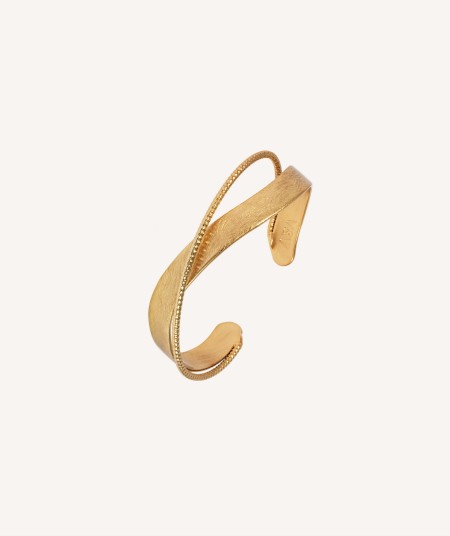 Pulsera Onada rígida rayada hilo