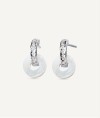 Pendientes Allegra colección Clasicos Plata Plata de primera Ley aro madreperla