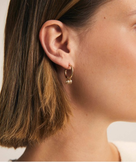 Earrings Marina pearls hoop