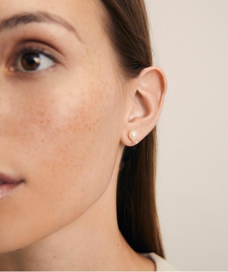 Pendientes circonitas y perla cultivada