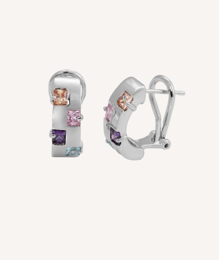 Earrings Multicolor Zirconias