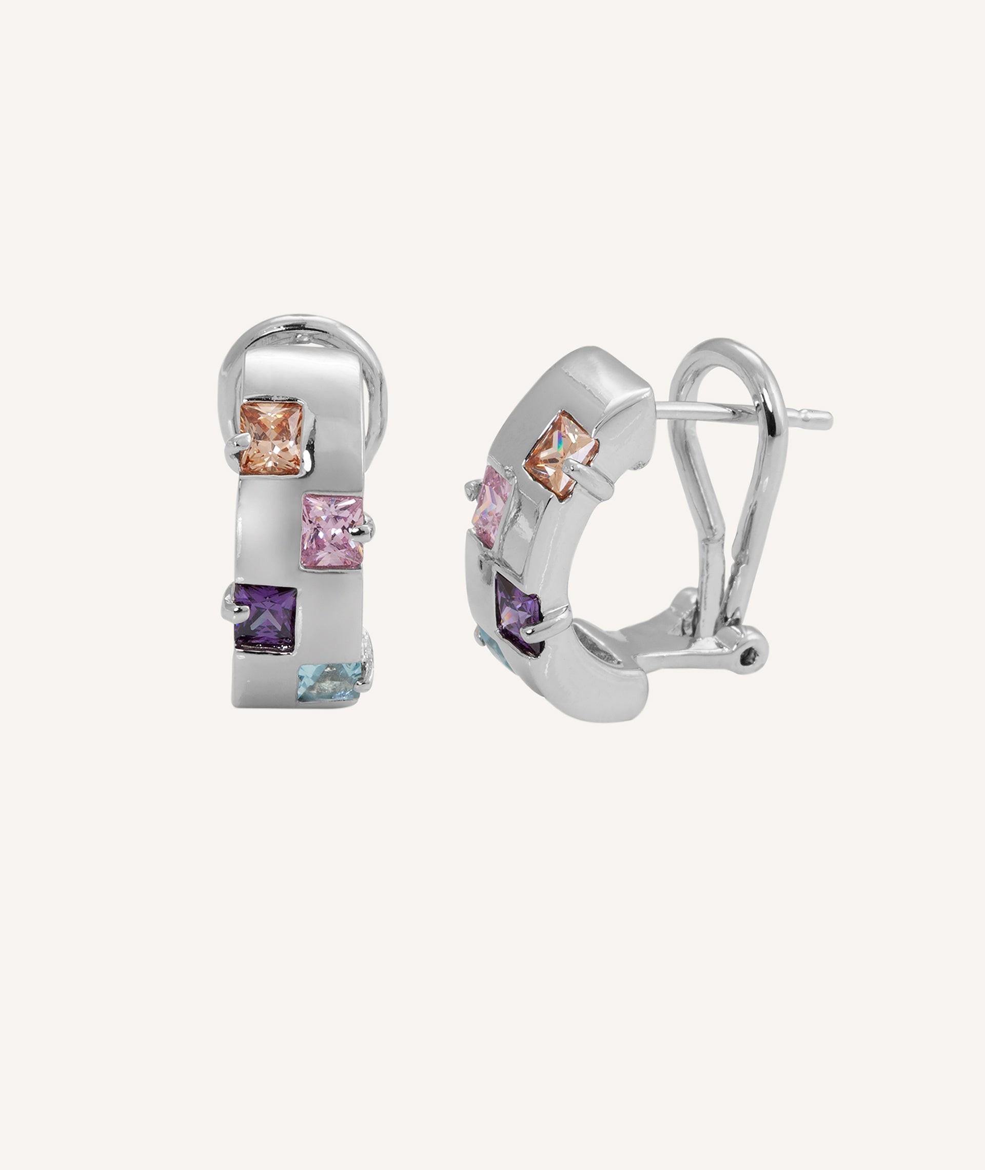 Earrings Multicolor Zirconias