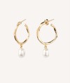 Pendientes Aro Perla 8-9mm