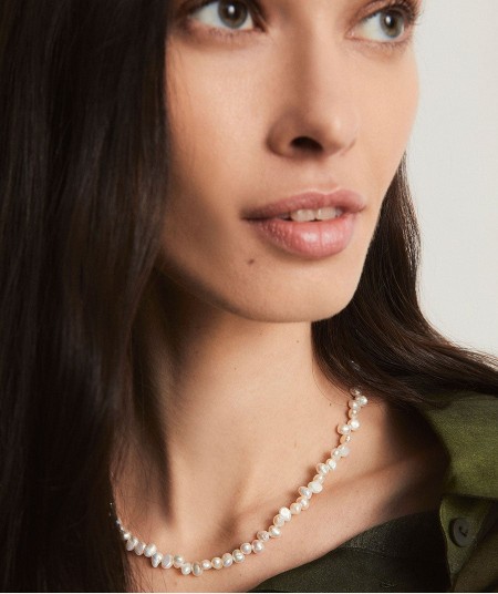 Necklace Fandango collection Rio  18 Kt Gold Plated cultivated pearls