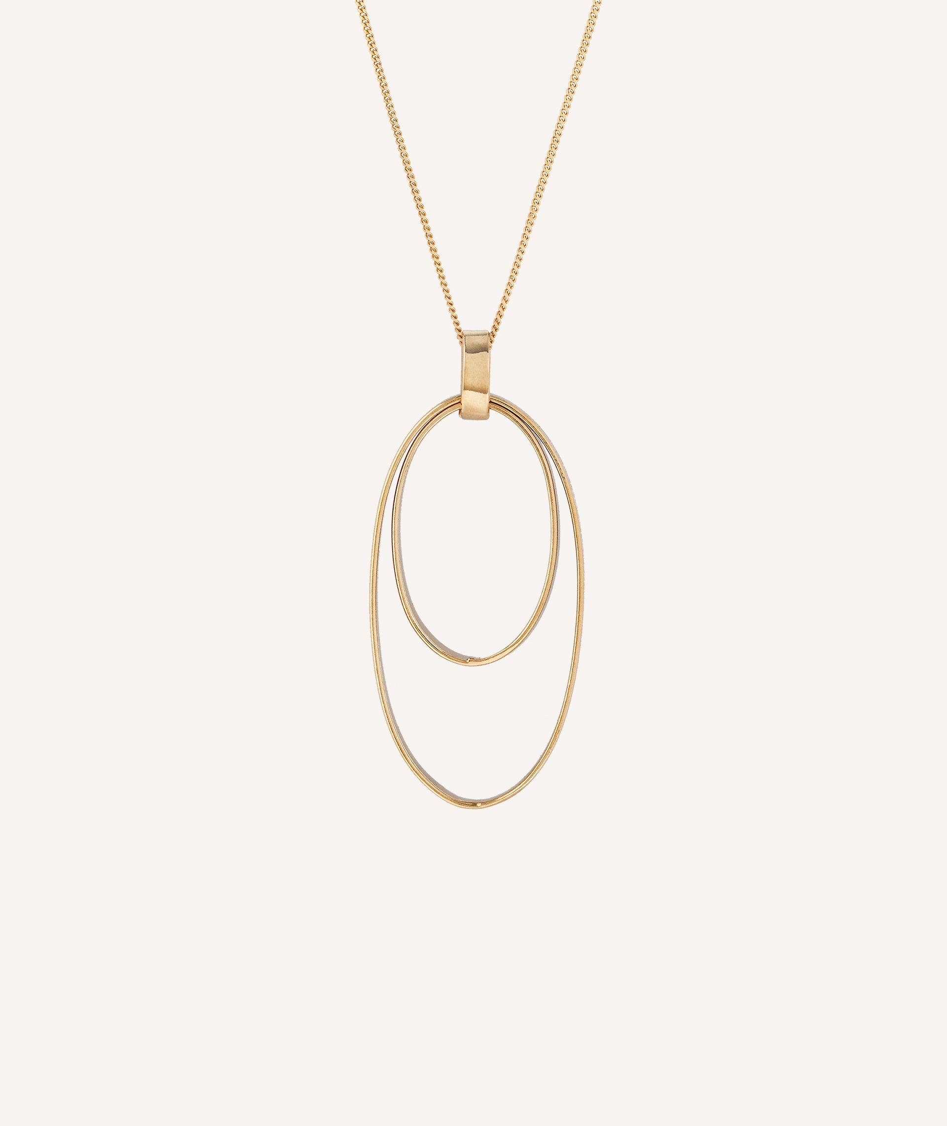 Colgante Donna aro ovalado liso