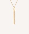 Collar Helena  Plata de Ley 925 Chapado Oro 18Kt aro con triple cadena colgante
