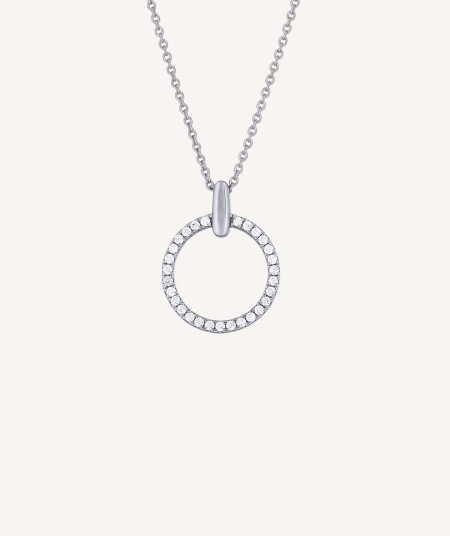 Pendant Matilde 925 silver platinum plated cubic zirconias