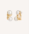 Gold Plated 9mm Infinity Pearl Earrings