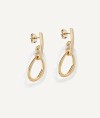 Earrings Reflexe collection Eva 18 Kt Gold Plated White acetate