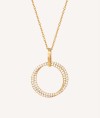 Collar Plata Acabada Oro 18Kt Dos Aros