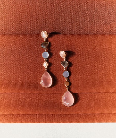 Pendientes Sahara piedras naturales