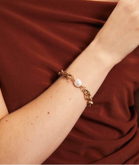 Pulsera Marina eslabones perla cultivada