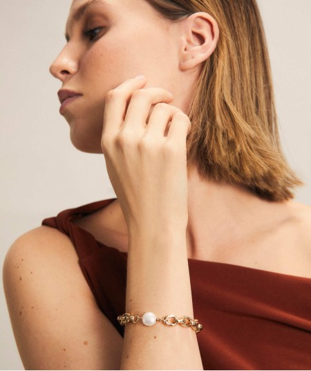 Pulsera Marina eslabones perla cultivada