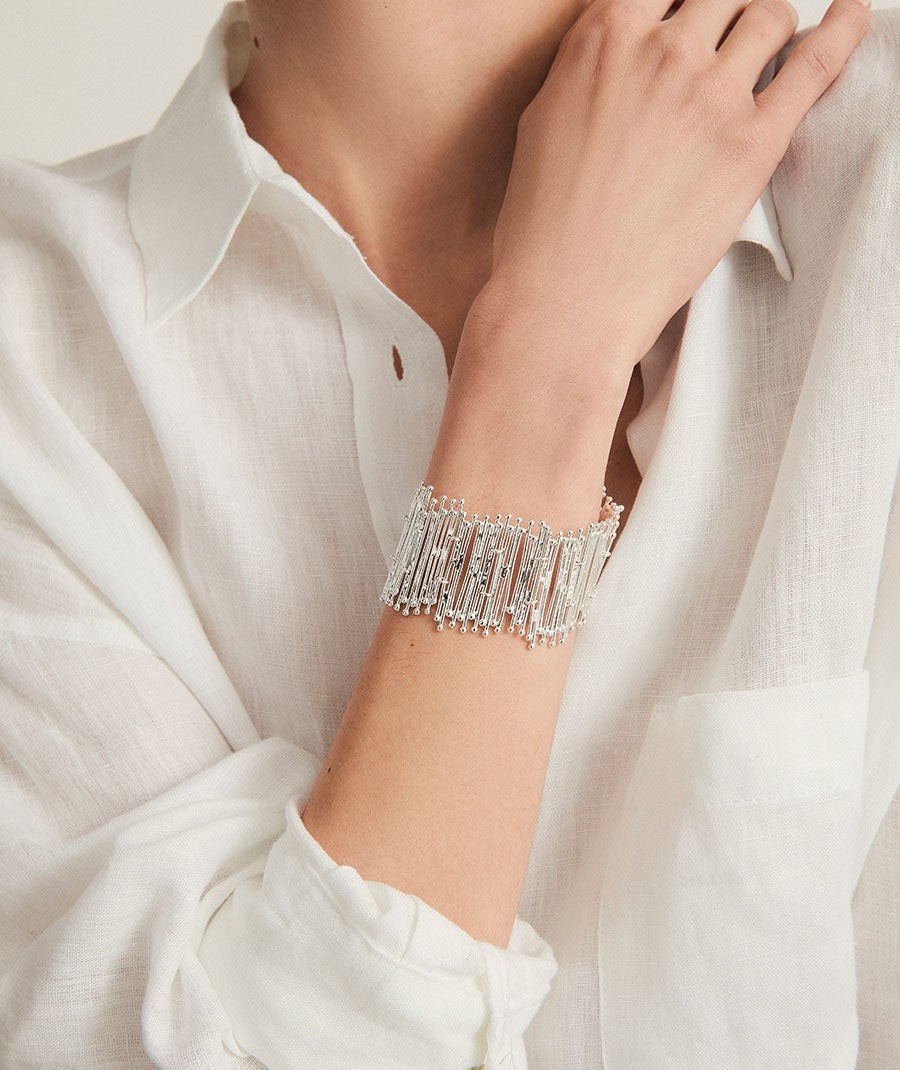 Bracelet Redosa collection Esenciales Silver plated strips
