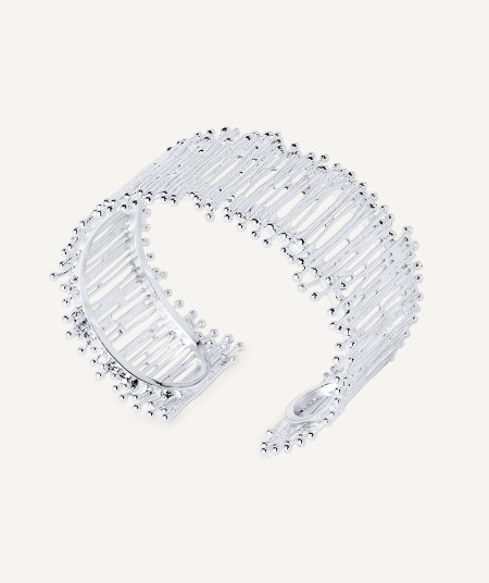 Pulsera tiras Redosa chapado Plata de primera Ley 