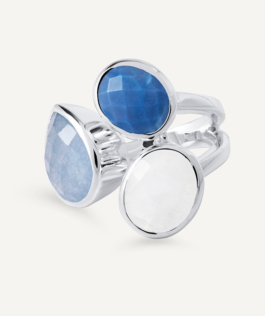 Ring Bahia Blue natural stones