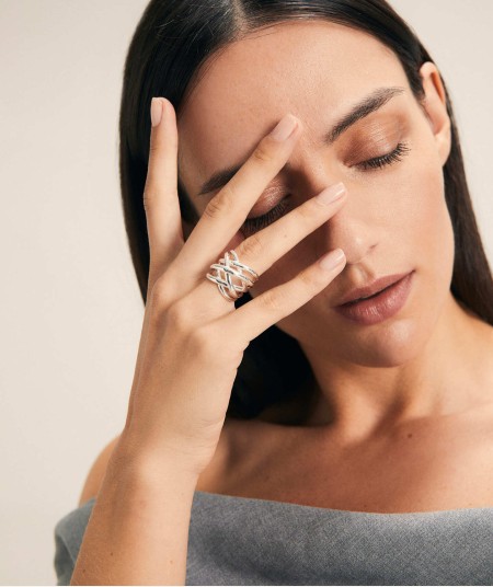 Anillo multitiras finas