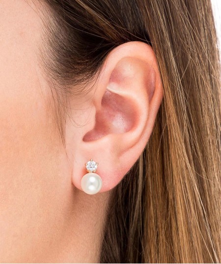 Pendientes Tu y Yo Perla 8mm