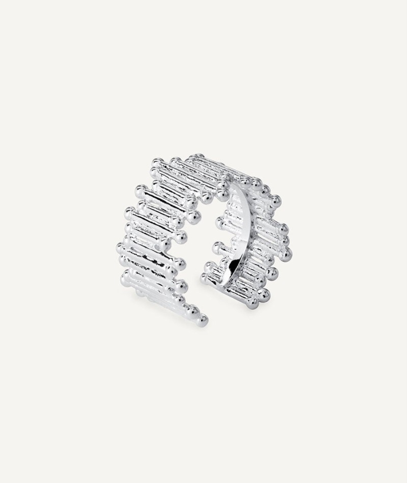 Anillo de tiras Redosa Chapado Plata de primera Ley
