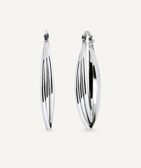 Pendientes de aro triple ovalados Remi