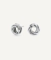 Earrings intertwined circles button