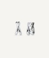 Earrings double crossed hoop