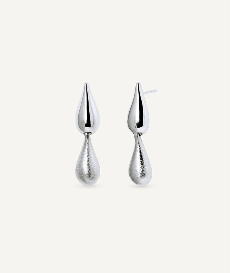 Pendientes largos gotas Drop Dual Bold