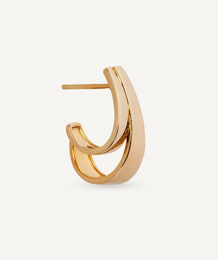 Earrings double mini hoop Anna