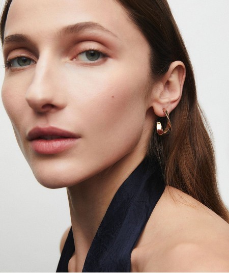 Earrings irregular hoop 6mm Barbara