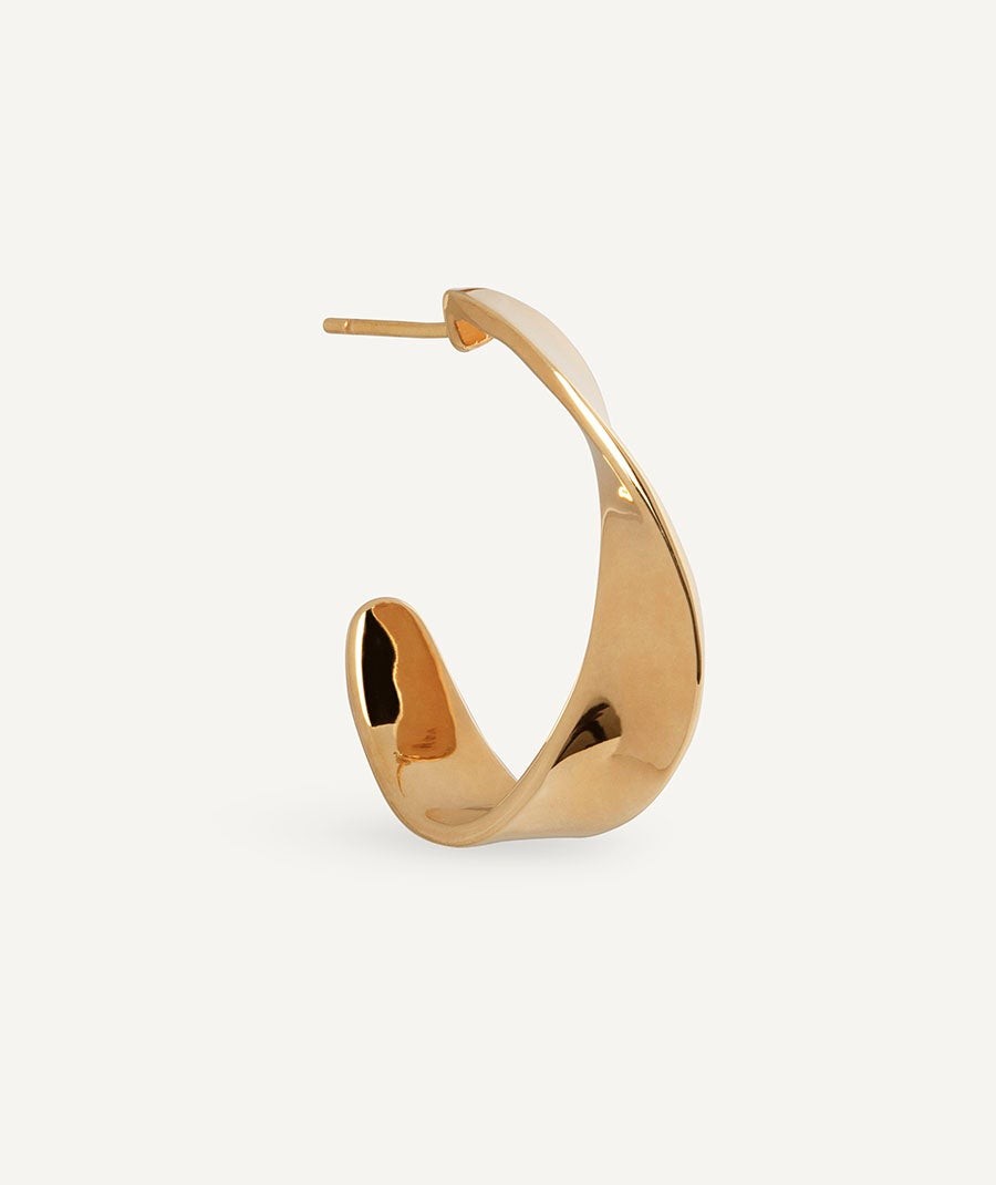 Earrings irregular hoop 6mm Barbara