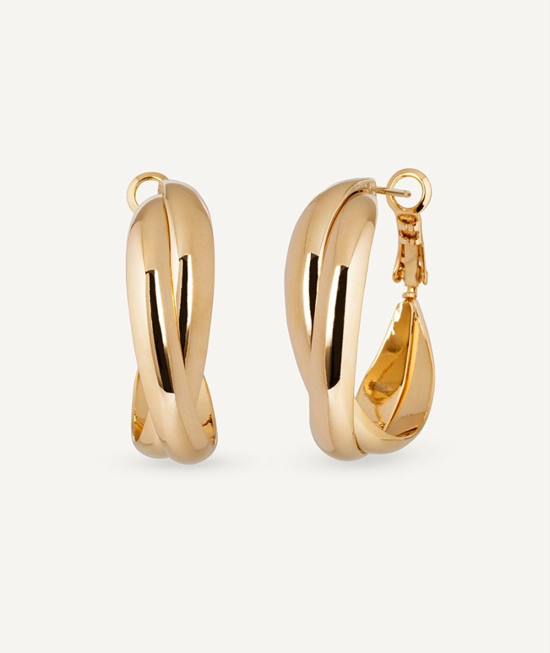 Earrings Double intertwined hoop Hilma