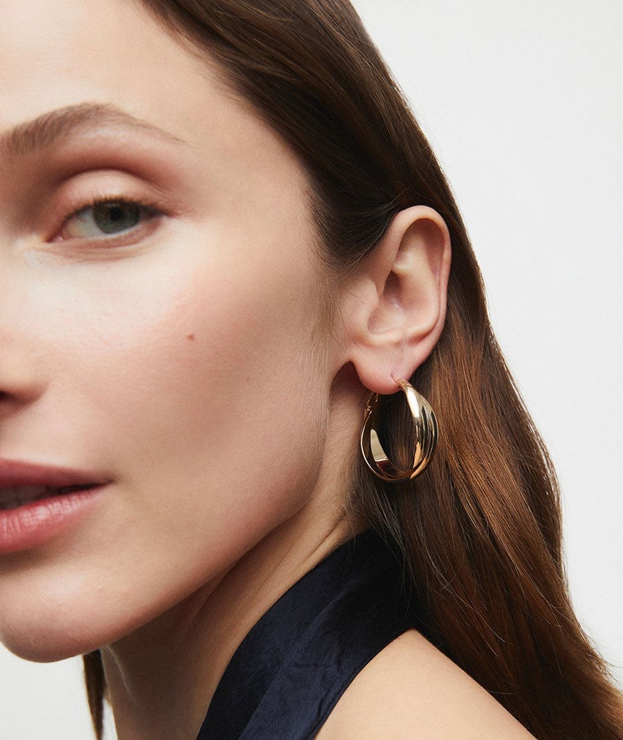 Earrings Double intertwined hoop Hilma