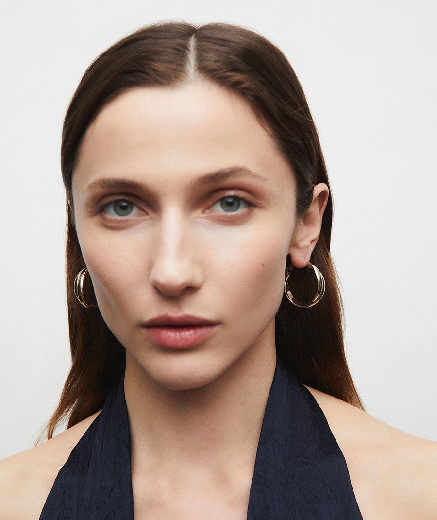 Earrings Double intertwined hoop Hilma