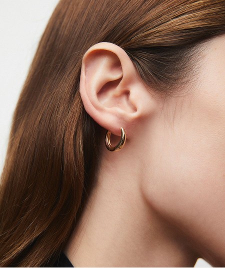 Earrings round hoop 4mm Sarah