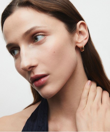 Earrings round hoop 4mm Sarah