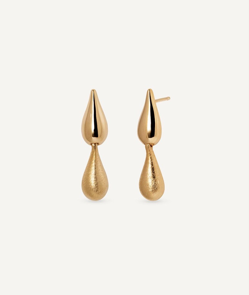 Pendientes largos gotas Drop Dual Bold