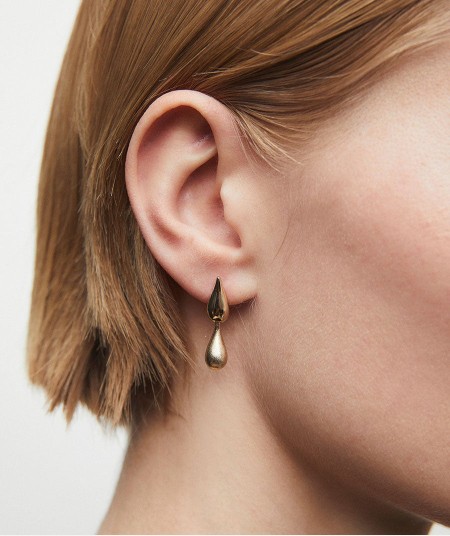Earrings long Drop Dual Bold