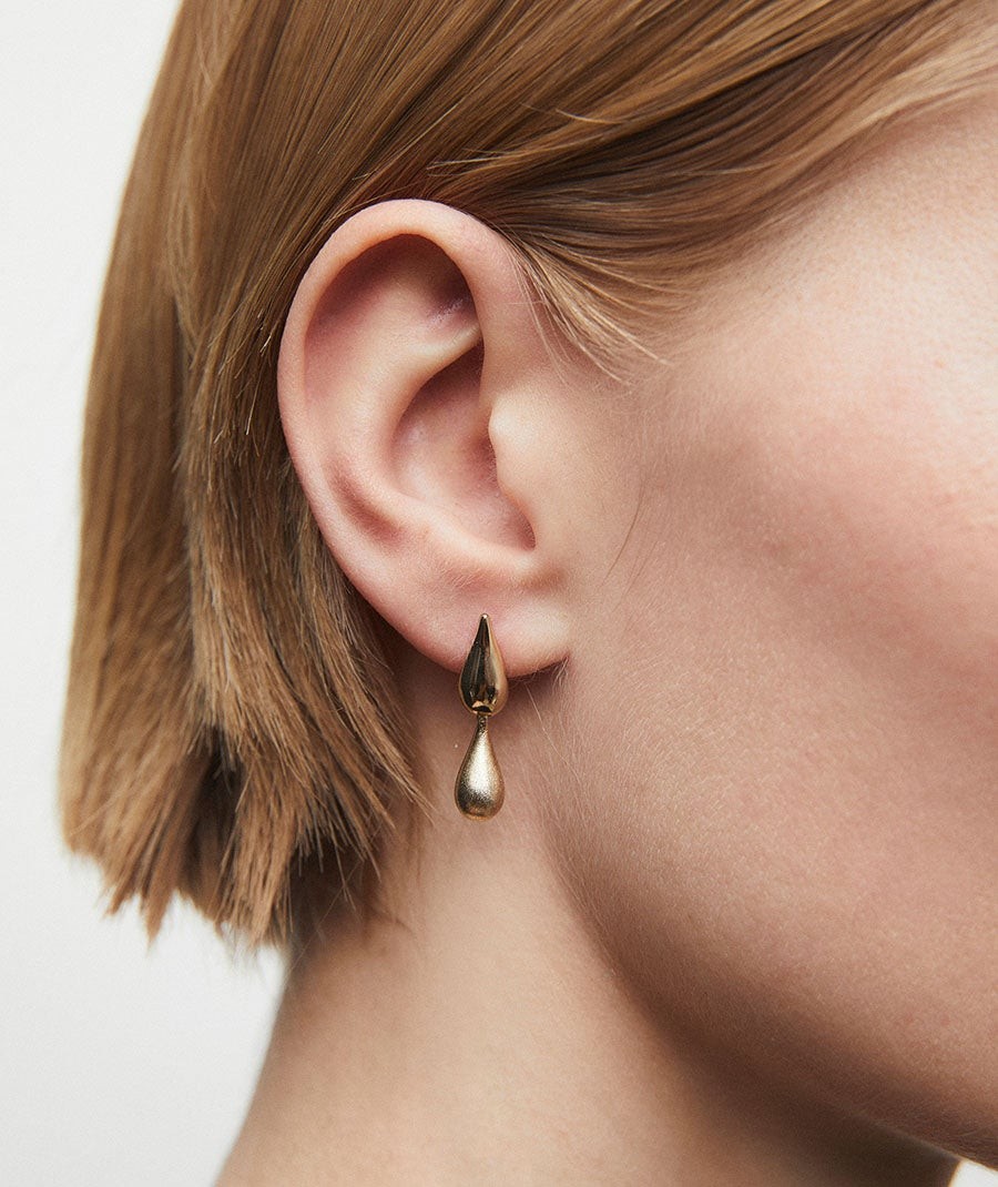 Earrings long Drop Dual Bold