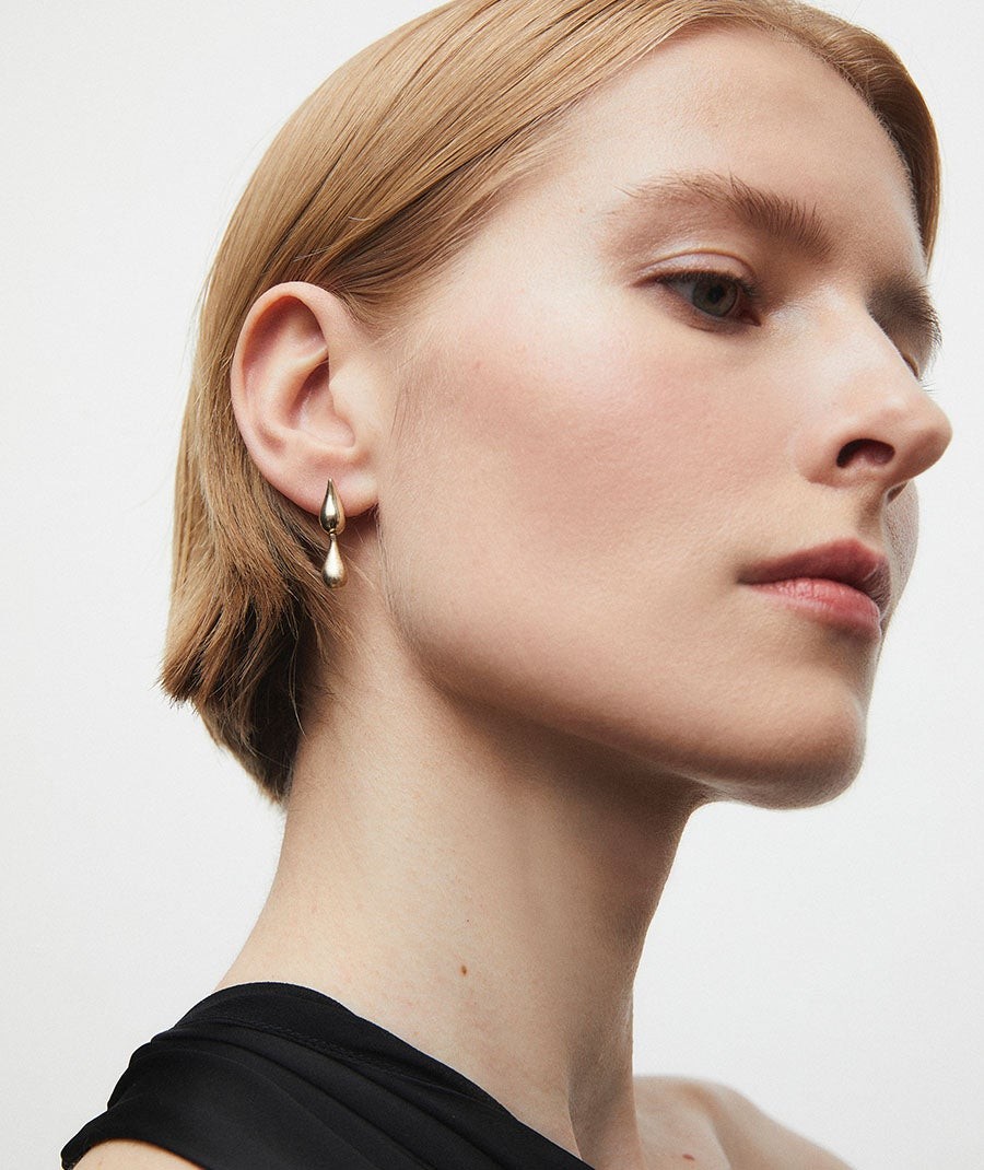 Earrings long Drop Dual Bold