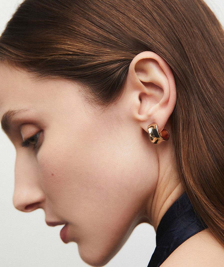 Earrings geometric hoop 9,5 Nora