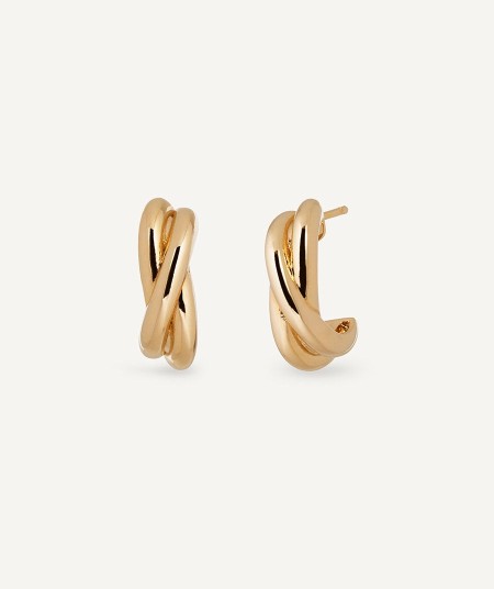 Earrings intertwined half-moon 5,50mm