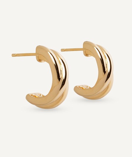 Earrings intertwined half-moon 5,50mm