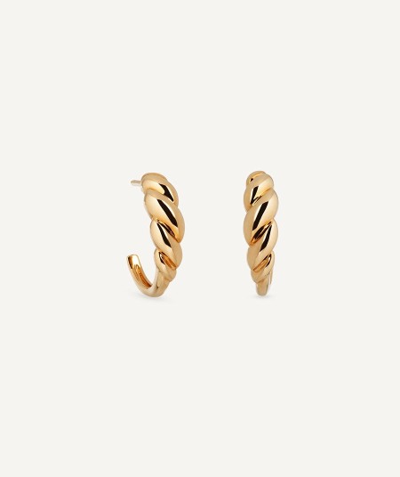 Earrings Half-moon 4,60mm Relief