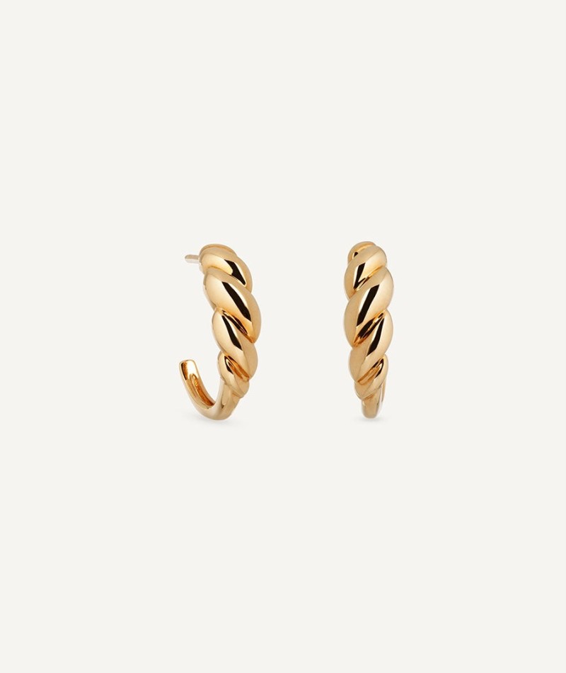 Earrings Half-moon 4,60mm Relief
